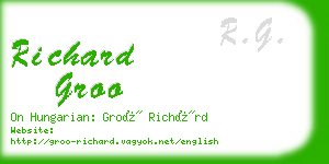 richard groo business card